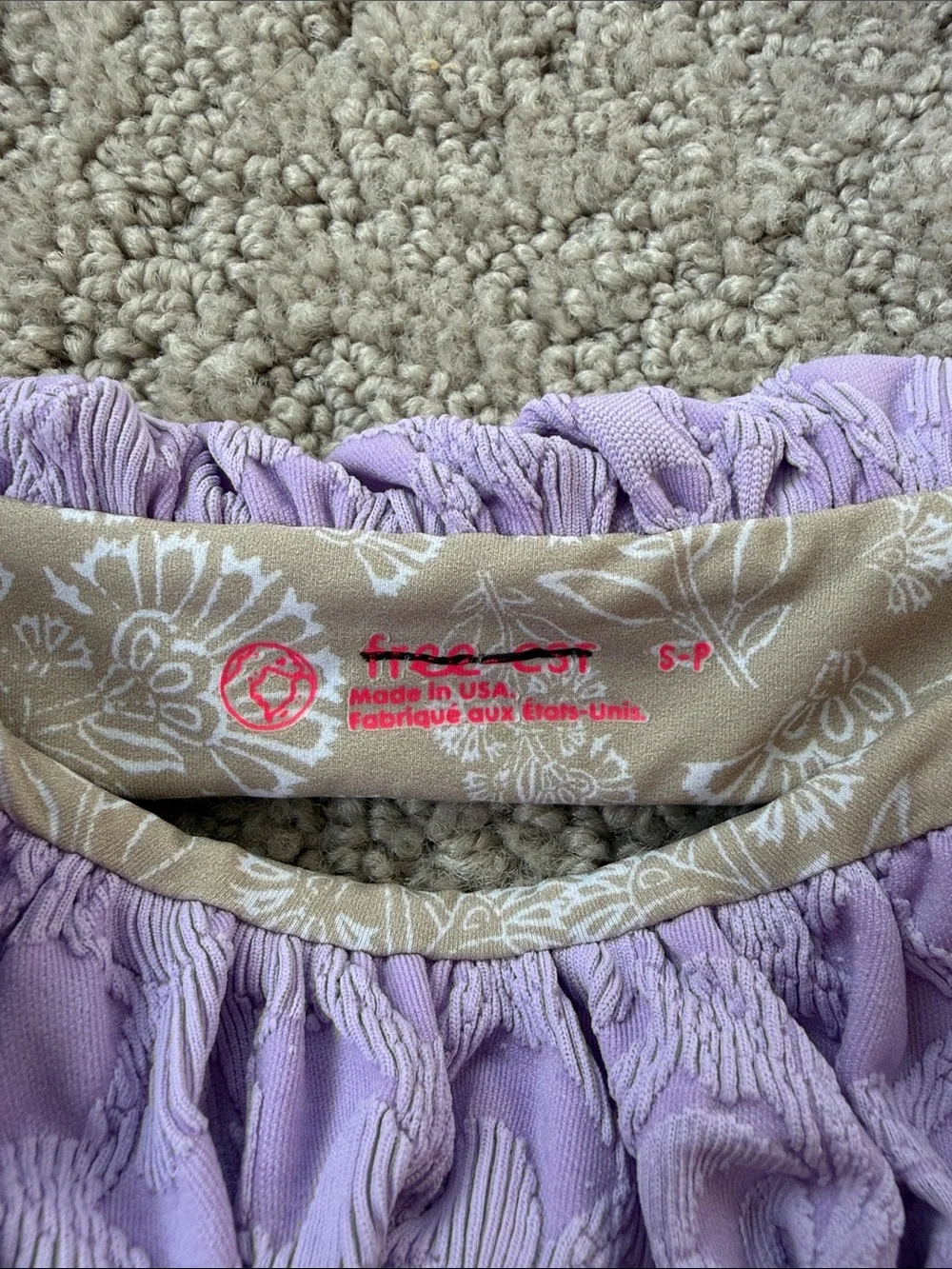 Free People Free-est Perri Kini Top Purple Bikini Top Women’s Size S NWOT